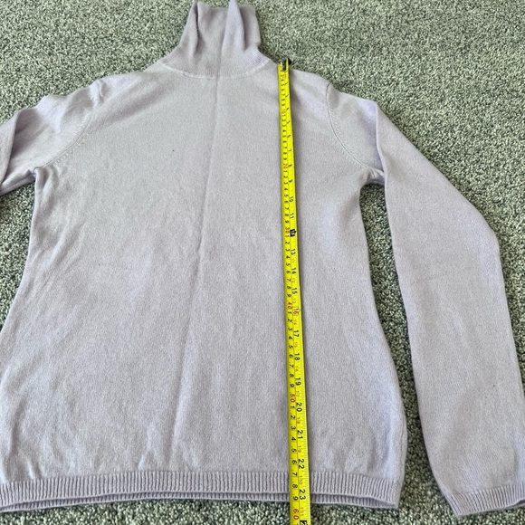 Charter Club Lilac Turtleneck 100% Cashmere Pullover Sweater Full Sleeve Size S - Picture 2 of 8